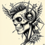 Surrealism Rockstar Tattoo