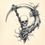 Surrealism Scythe Tattoo