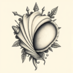 Surrealism Seashell Tattoo
