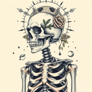 Surrealism Skeleton Tattoo