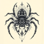 Surrealism Spider Tattoo