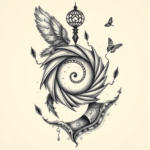Surrealism Spiral Tattoo
