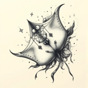 Surrealism Stingray Tattoo