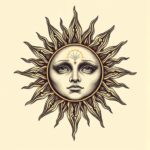 Surrealism Sun Tattoo