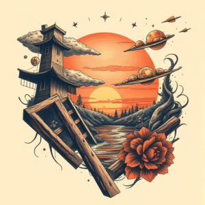 Surrealism Sunset Tattoo