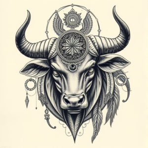 Surrealism Taurus Tattoo