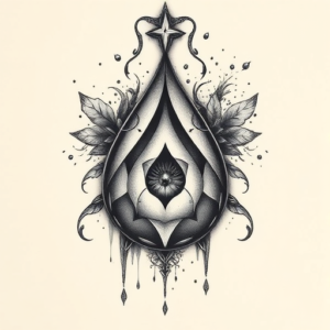 Surrealism Teardrop Tattoo