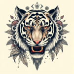 Surrealism Tiger Tattoo