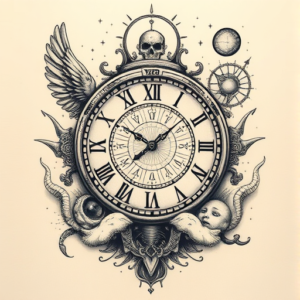 Surrealism Time Tattoo