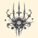 Surrealism Trident Tattoo