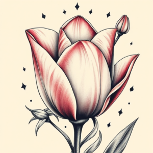 Surrealism Tulip Tattoo