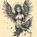 Surrealism Valkyrie Tattoo