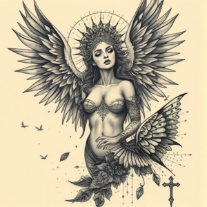 Surrealism Valkyrie Tattoo