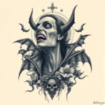 Surrealism Vampire Tattoo