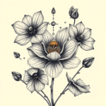 Surrealism Wildflower Tattoo