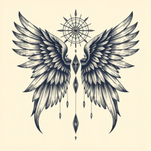 Surrealism Wings Tattoo