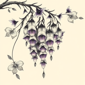 Surrealism Wisteria Tattoo