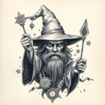 Surrealism Wizard Tattoo