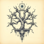 Surrealism Yggdrasil Tattoo