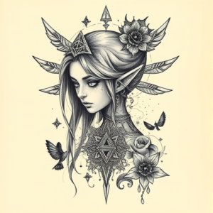 Surrealism Zelda Tattoo