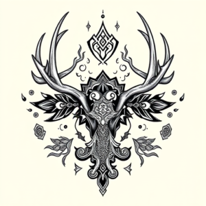 Thai Antler Tattoo