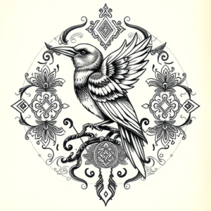 Thai Bluebird Tattoo