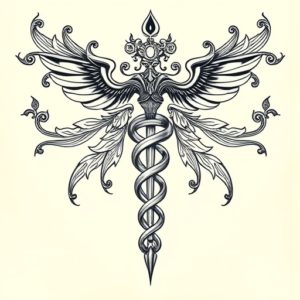 Thai Caduceus Tattoo