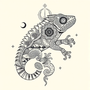 Thai Chameleon Tattoo
