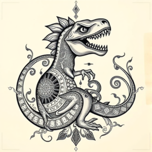 Thai Dinosaur Tattoo