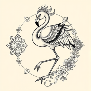 Thai Flamingo Tattoo
