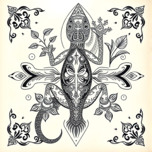 Thai Lizard Tattoo