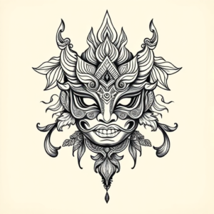 Thai Mask Tattoo