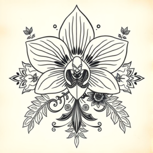 Thai Orchid Tattoo