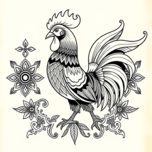 Thai Rooster Tattoo