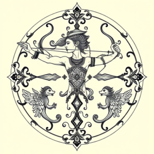 Thai Sagittarius Tattoo