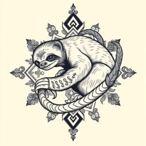 Thai Sloth Tattoo