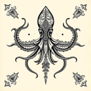 Thai Squid Tattoo