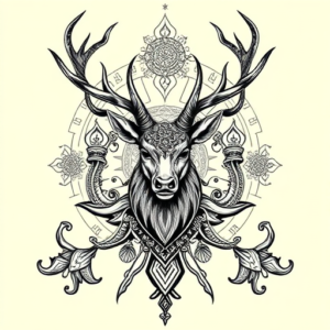 Thai Stag Tattoo
