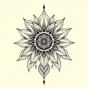 Thai Sunflower Tattoo