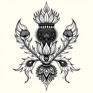 Thai Thistle Tattoo