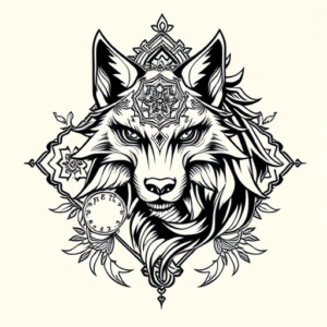Thai Wolf Tattoo
