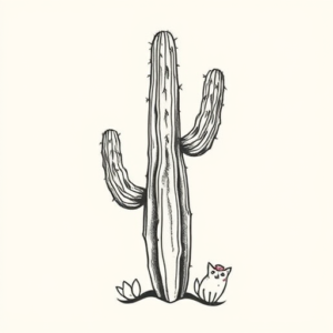 Timeless Cactus Tattoo