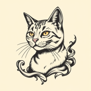 Timeless Cat Tattoo