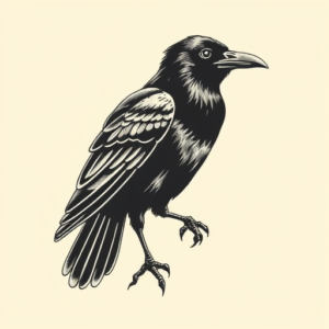 Timeless Crow Tattoo