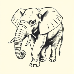 Timeless Elephant Tattoo