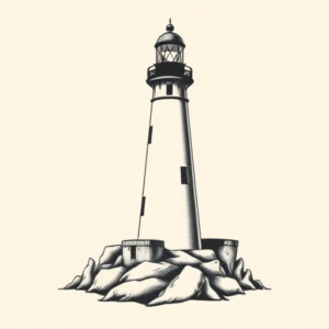 Timeless Lighthouse Tattoo