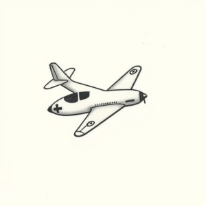Tiny Airplane Tattoo