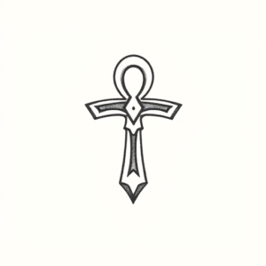 Tiny Ankh Tattoo