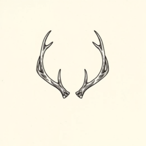 Tiny Antler Tattoo