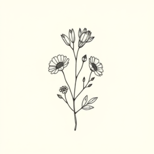 Tiny Botanical Tattoo